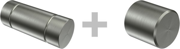 Gardinenstange Edelstahl 20 mm Ø 2-läufig TREND - Elias