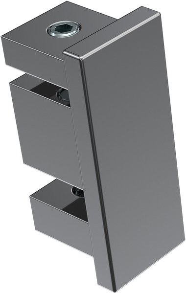 Innenlauf Gardinenstange Deckenmontage Aluminium / Metall eckig 14x35 mm 4-läufig SMARTLINE - Paxo Weiß / Chrom