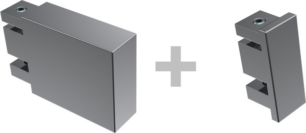 Innenlauf Gardinenstange Deckenmontage Aluminium / Metall eckig 14x35 mm 4-läufig SMARTLINE - Lox Weiß / Chrom