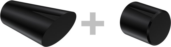 Rundrohr-Innenlauf Gardinenstange Aluminium / Metall 20 mm Ø 2-läufig PRESTIGE - Bento Schwarz