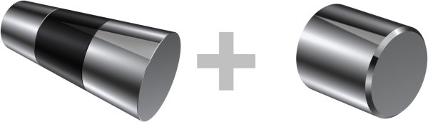 Rundrohr-Innenlauf Gardinenstange Aluminium / Metall 20 mm Ø 2-läufig PRESTIGE - Tanara Chrom