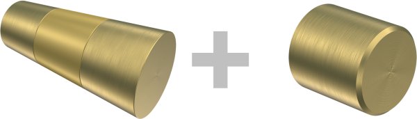 Gardinenstange Messing-Optik 20 mm Ø 2-läufig PRESTIGE - Tanara (ohne Ringe)