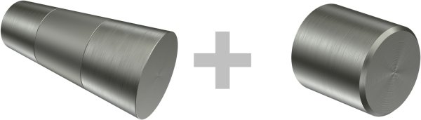 Gardinenstange Messing-Optik / Edelstahl-Optik 20 mm Ø 2-läufig PRESTIGE - Tanara (ohne Ringe)