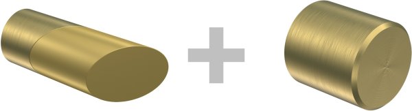 Gardinenstange Messing-Optik 20 mm Ø 2-läufig PRESTIGE - Verano (ohne Ringe)