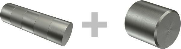 Gardinenstange Messing-Optik / Edelstahl-Optik 20 mm Ø 2-läufig PRESTIGE - Mavell (ohne Ringe)