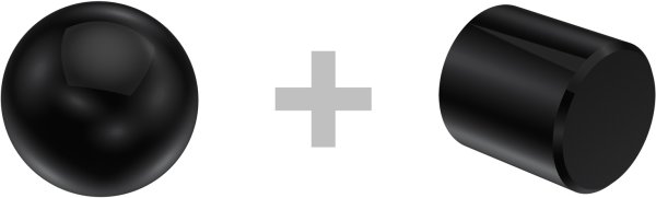 Rundrohr-Innenlauf Gardinenstange Aluminium / Metall 20 mm Ø 2-läufig PRESTIGE - Luino Schwarz