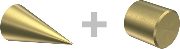 Gardinenstange Messing-Optik 20 mm Ø 2-läufig PRESTIGE - Savio (ohne Ringe)