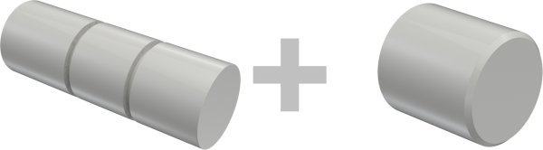 Rundrohr-Innenlauf Gardinenstange Aluminium / Metall 20 mm Ø 2-läufig PRESTIGE - Elanto Weiß