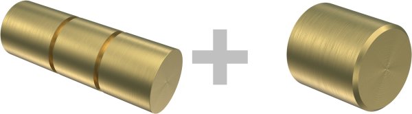 Gardinenstange Messing-Optik 20 mm Ø 2-läufig PRESTIGE - Elanto (ohne Ringe)