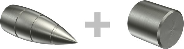 Gardinenstange Messing-Optik / Edelstahl-Optik 20 mm Ø 2-läufig PRESTIGE - Samanto