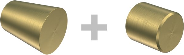 Gardinenstange Messing-Optik 20 mm Ø 2-läufig PRESTIGE - Sitra (ohne Ringe)