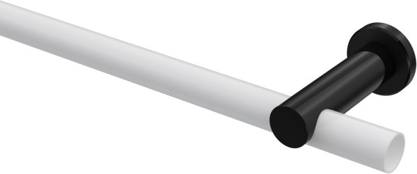 Träger Platon Schwarz 1-läufig 7,5 cm für Gardinenstangen 20 mm Ø