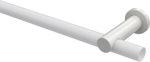 Träger Platon Weiß 1-läufig 7,5 cm für Gardinenstangen 20 mm Ø