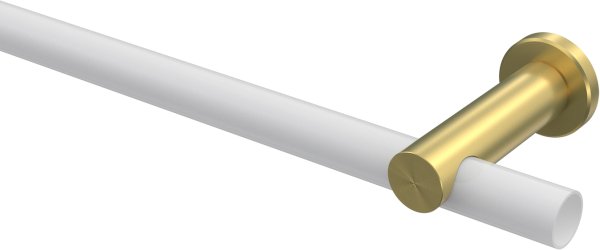 Träger Platon Messing-Optik 1-läufig 7,5 cm für Gardinenstangen 20 mm Ø