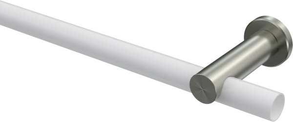 Träger Platon Edelstahl-Optik 1-läufig 7,5 cm für Gardinenstangen 20 mm Ø