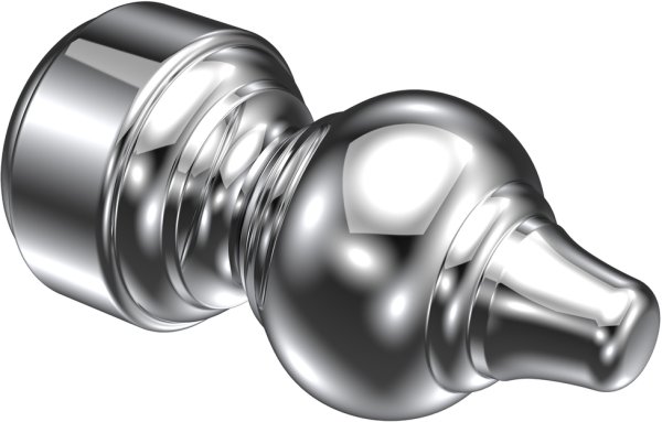 Gardinenstange Holz / Kunststoff 28 mm Ø CLASSIC - Rondo Buche lackiert / Chrom