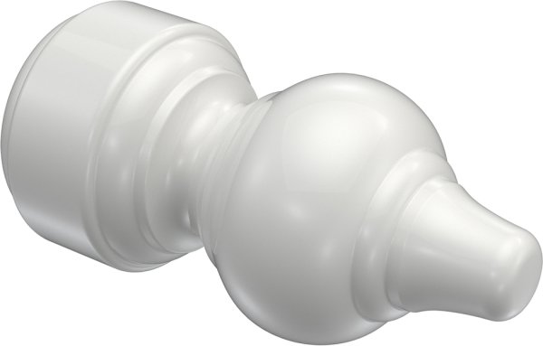 Gardinenstange Metall / Kunststoff 28 mm Ø CLASSIC - Rondo Weiß