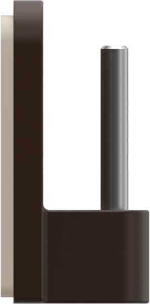 Klebehaken Braun für Vitragestangen (4 Stück)