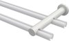 Träger Platon Weiß 2-läufig 7,5 und 14,5 cm für Gardinenstangen 20 mm Ø 