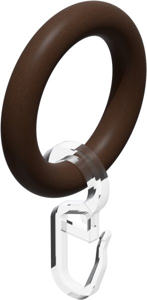 Gardinenstange Holz 16 mm Ø 2-läufig ADRIAN - Pin Nussbaum lackiert