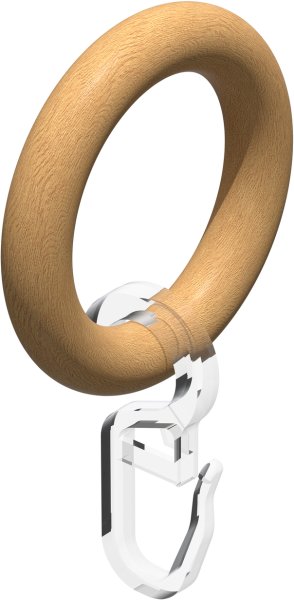 Gardinenstange Holz 16 mm Ø 2-läufig ADRIAN - Flower Buche lackiert