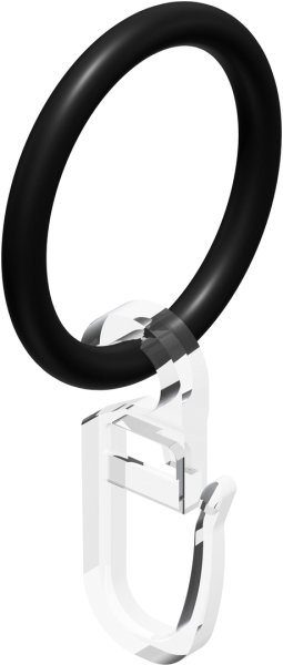 Ausziehbare Gardinenstange Metall / Kunststoff 16/13 mm 2-läufig Ø HERA - Livo Silbergrau / Schwarz