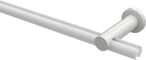 Träger Platon Weiß 1-läufig 7,5 cm für Gardinenstangen 20 mm Ø