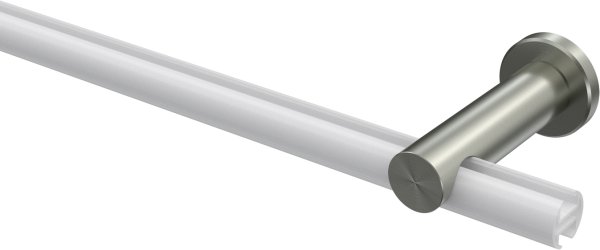 Träger Platon Edelstahl-Optik 1-läufig 7,5 cm für Gardinenstangen 20 mm Ø