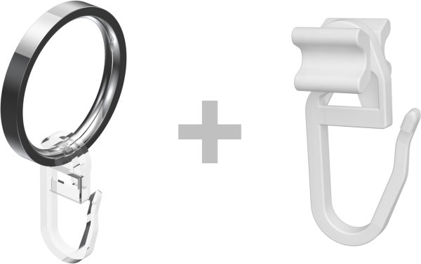 Rundrohr-Innenlauf Gardinenstange Aluminium / Metall 20 mm Ø 2-läufig PLATON - Elanto Chrom