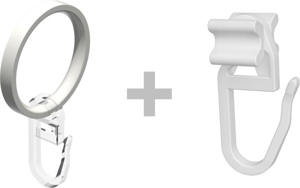 Rundrohr-Innenlauf Gardinenstange Aluminium / Metall 20 mm Ø 2-läufig PLATON - Sitra Weiß