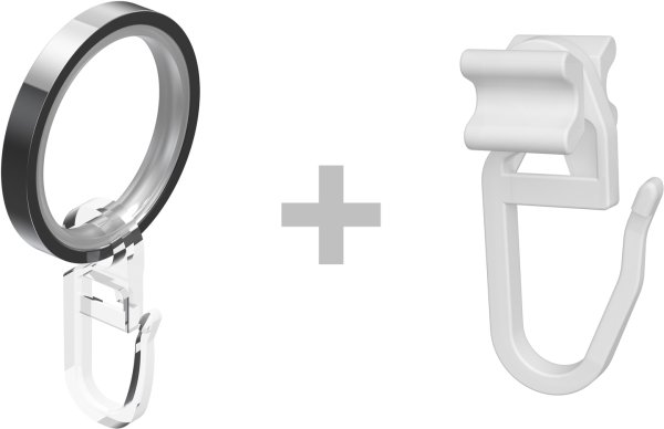 Rundrohr-Innenlauf Gardinenstange Aluminium / Metall 20 mm Ø 2-läufig PRESTIGE - Elanto Chrom