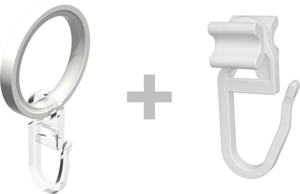 Rundrohr-Innenlauf Gardinenstange Aluminium / Metall 20 mm Ø 2-läufig PRESTIGE - Sitra Weiß