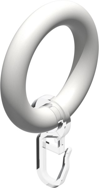 Gardinenstange Metall / Holz 20 mm Ø TALENA - Feta Weiß lackiert