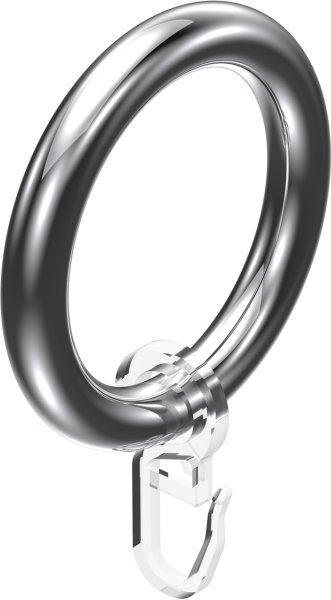 Gardinenstange Holz / Kunststoff 28 mm Ø CLASSIC - Rondo Buche lackiert / Chrom