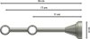 Gardinenstange Metall 16 mm Ø 2-läufig PRIMUS - Lorenzo Chrom matt 100 cm