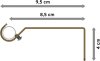 Gardinenstange Metall 16 mm Ø OLYMP - Lorenzo Gold matt / Messing Antik 100 cm