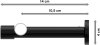 Gardinenstange Metall 20 mm Ø PRESTIGE - Bento Chrom / Schwarz 100 cm
