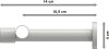 Gardinenstange Metall 20 mm Ø PRESTIGE - Sitra Chrom / Weiß 100 cm