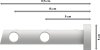 Gardinenstange Metall / Holz 20 mm Ø 2-läufig TALENA - Siveo Edelstahl-Optik / Weiß lackiert 100 cm