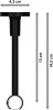 Gardinenstange Metall 20 mm Ø SONETTE - Sitra Weiß / Schwarz 100 cm