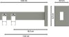 Innenlauf Gardinenstange Aluminium / Metall eckig 14x35 mm 2-läufig SMARTLINE - Lox Weiß / Edelstahl-Optik (WA lang) 100 cm