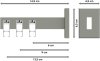 Innenlauf Gardinenstange Edelstahl-Optik eckig 14x35 mm 3-läufig SMARTLINE - Conex (WA lang) 100 cm