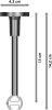 Innenlauf Gardinenstange Aluminium / Metall 20 mm Ø SONETTE - Santo Schwarz / Chrom 100 cm