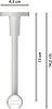 Innenlauf Gardinenstange Aluminium / Metall 20 mm Ø SONETTE - Santo Schwarz / Weiß 100 cm