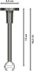 Innenlauf Gardinenstange Messing-Optik / Edelstahl-Optik 20 mm Ø SONETTE - Luino 100 cm