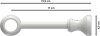 Gardinenstange Metall / Kunststoff 28 mm Ø CLASSIC - Rondo Weiß 540 cm (3 x 180 cm)