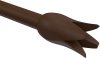 Endstücke Flower (Blume) Nussbaum lackiert für Gardinenstangen 16 mm Ø (2 Stück) 