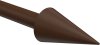 Endstücke Holly (Kegel) Nussbaum lackiert für Gardinenstangen 16 mm Ø (2 Stück) 