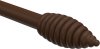 Endstücke Asta (Rillenform) Nussbaum lackiert für Gardinenstangen 16 mm Ø (2 Stück) 