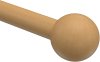 Endstücke Geo (Kugel) Buche lackiert für Gardinenstangen 16 mm Ø (2 Stück) 